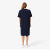 LACOSTE Γυναικείο Βαμβακερό Oversized T-Shirt Φόρεμα EF2883 00 166 Σκούρο Μπλε
