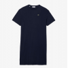 LACOSTE Γυναικείο Βαμβακερό Oversized T-Shirt Φόρεμα EF2883 00 166 Σκούρο Μπλε