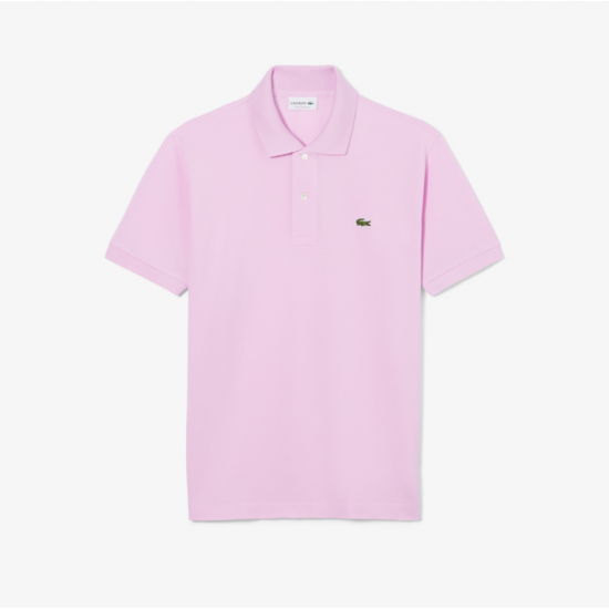 LACOSTE Ανδρική Βαμβακερή Polo Pique Μπλούζα Κανονική Γραμμή L.12.12 00 Z4H Ροζ