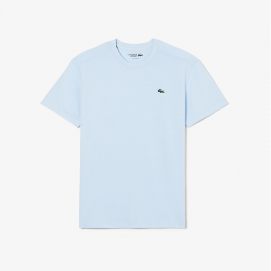 LACOSTE Ανδρική Βαμβακερή T-Shirt Μπλούζα Ultra Dry Sport Κανονική Γραμμή TH7618 00 T01 Γαλάζιο