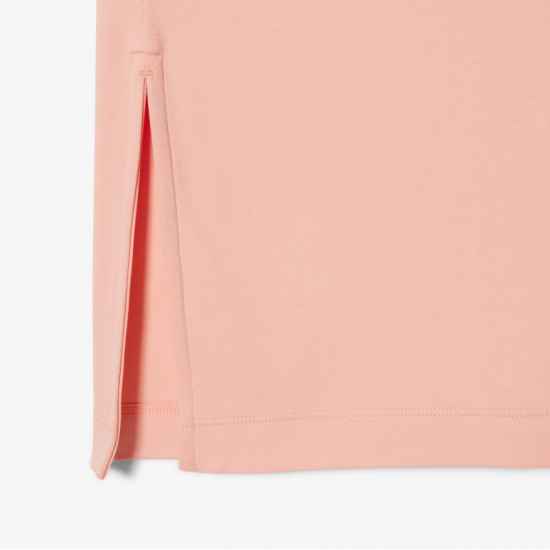 LACOSTE Γυναικείο Βαμβακερό Oversized T-Shirt Φόρεμα EF2883 00 UI2 Ροζ