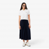 LACOSTE Women's Long Pleated Skirt JF1402 00 166 Blue