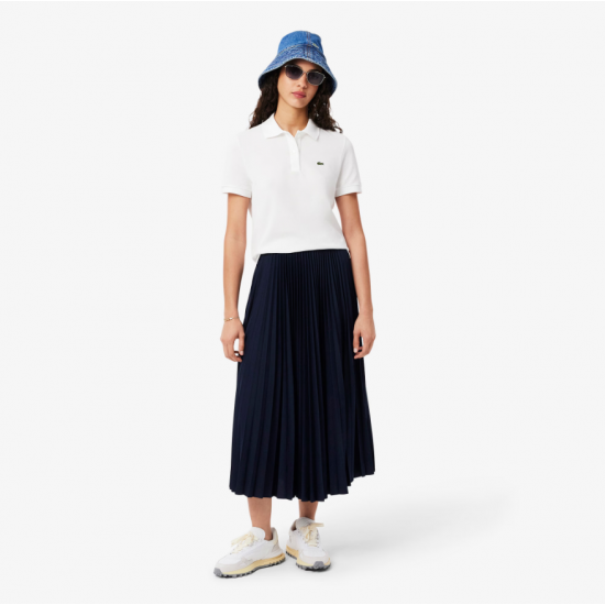 LACOSTE Women's Long Pleated Skirt JF1402 00 166 Blue