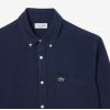 LACOSTE Ανδρικό Λινό Πουκάμισο Κανονική Γραμμή CH5692 00 166 Σκούρο Μπλε