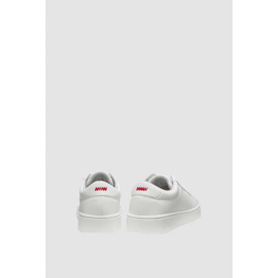 HUGO Ανδρικά Δερμάτινα Παπούτσια Sneakers Neston_tenn-pu 50563566 100 Λευκά