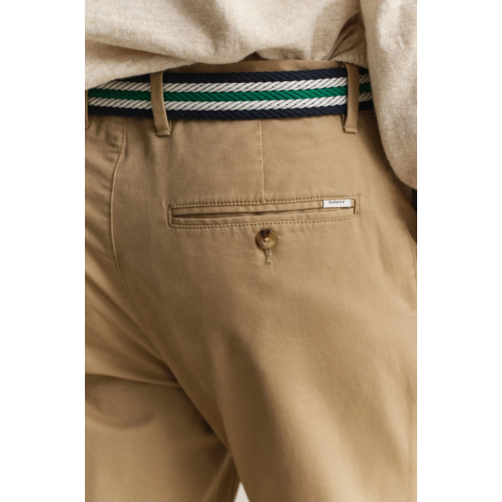 GANT Men's Cotton Slim Fit Classic Chinos 1501000 248 Dark Khaki
