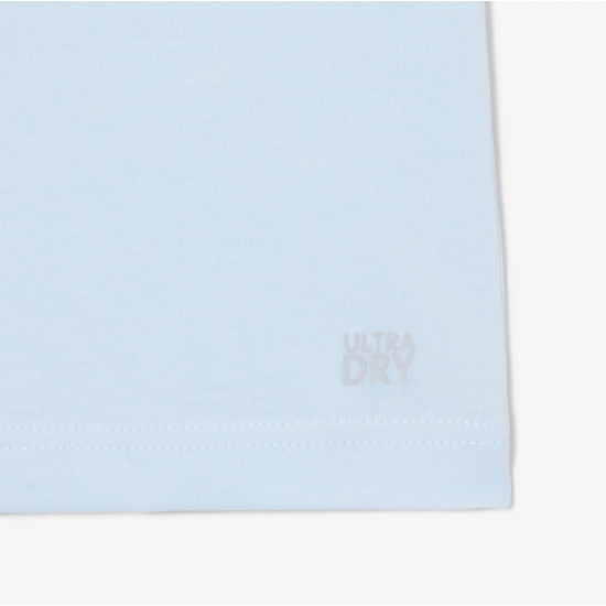 LACOSTE Ανδρική Βαμβακερή T-Shirt Μπλούζα Ultra Dry Sport Κανονική Γραμμή TH7618 00 T01 Γαλάζιο