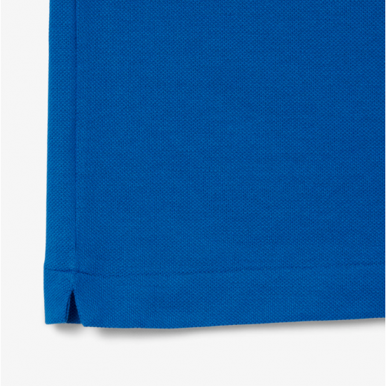 LACOSTE Ανδρική Βαμβακερή Polo Pique Μπλούζα Κανονική Γραμμή L.12.12 00 3D3 Μπλε Ντένιμ