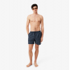 LACOSTE Ανδρικό Ριγέ Σορτς Μαγιό Crocodile Print Μεσαίου Μήκους MH1849 00 IY8 Μαύρο