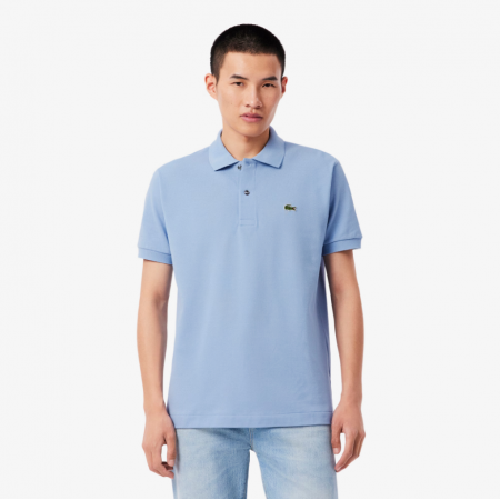 LACOSTE Ανδρική Βαμβακερή Polo Pique Μπλούζα Κανονική Γραμμή L.12.12 00 AEY Γαλάζιο