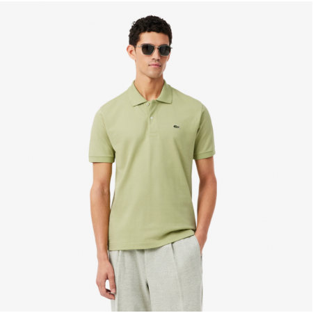 LACOSTE Ανδρική Βαμβακερή Polo Pique Μπλούζα Κανονική Γραμμή L.12.12 00 UYB Ανοιχτό Πράσινο