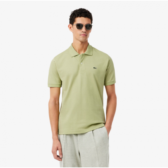 LACOSTE Ανδρική Βαμβακερή Polo Pique Μπλούζα Κανονική Γραμμή L.12.12 00 UYB Ανοιχτό Πράσινο