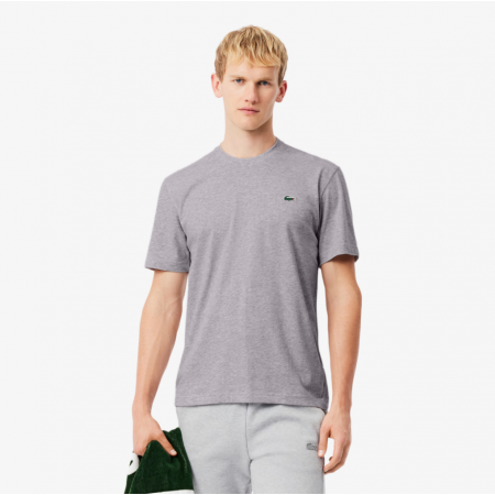 LACOSTE Ανδρική Βαμβακερή T-Shirt Μπλούζα Ultra Dry Sport Κανονική Γραμμή TH7618 00 CCA Γκρι