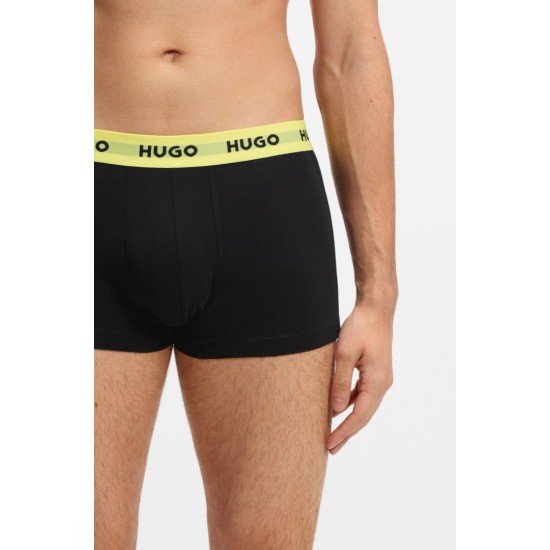 HUGO Ανδρικό Πακέτο Τριών Τεμαχίων Εσώρουχα Trunk 50532611 008 Μαύρο