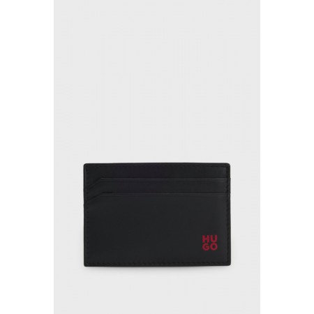 HUGO Ανδρική Δερμάτινη Θήκη Καρτών Cardcase Tibby_N_S 50546145 001 Μαύρη