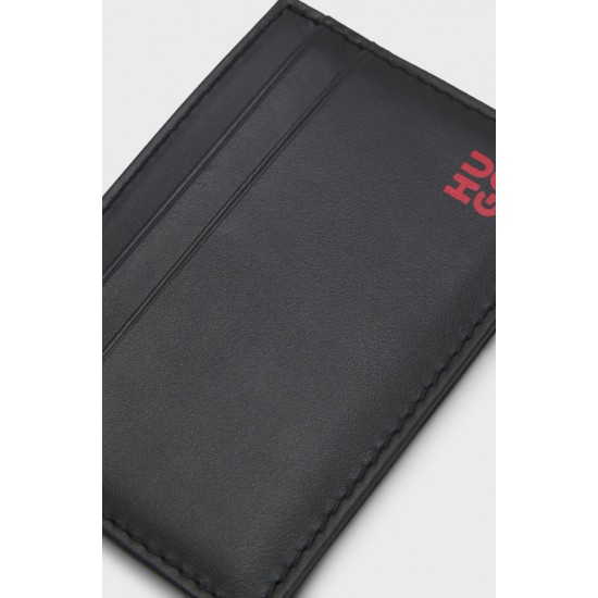 HUGO Ανδρική Δερμάτινη Θήκη Καρτών Cardcase Tibby_N_S 50546145 001 Μαύρη