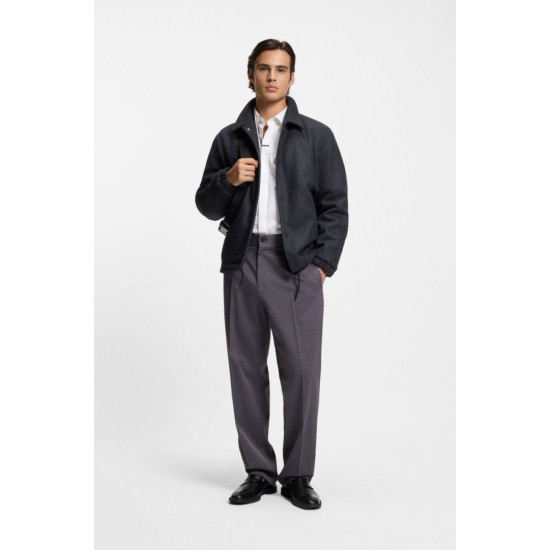 HUGO Ανδρικό Ελαστικό Βαμβακερό Πουκάμισο Valerio Modern Fit 50554768 199 Λευκό