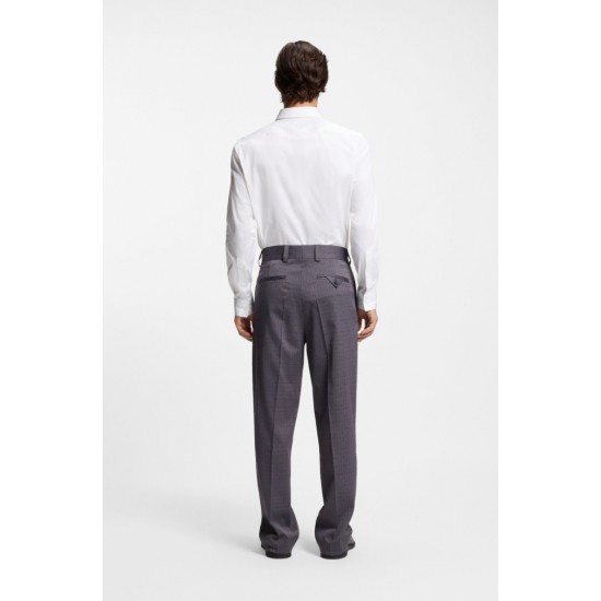 HUGO Ανδρικό Ελαστικό Βαμβακερό Πουκάμισο Valerio Modern Fit 50554768 199 Λευκό
