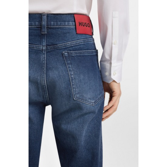 HUGO Ανδρικό Βαμβακερό Παντελόνι Τζιν Hugo 708 Στενή Γραμμή 50556089 422 Μπλε