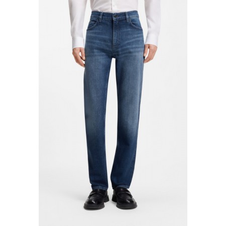 HUGO Ανδρικό Βαμβακερό Παντελόνι Τζιν Hugo 708 Στενή Γραμμή 50556089 422 Μπλε