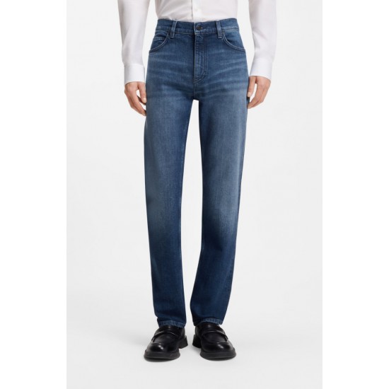HUGO Ανδρικό Βαμβακερό Παντελόνι Τζιν Hugo 708 Στενή Γραμμή 50556089 422 Μπλε