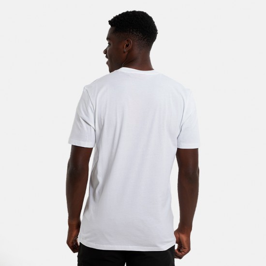 HUGO Ανδρικό Βαμβακερό T-Shirt Dulivio Κανονική Γραμμή 50467556 120 Λευκό