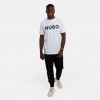 HUGO Ανδρικό Βαμβακερό T-Shirt Dulivio Κανονική Γραμμή 50467556 120 Λευκό