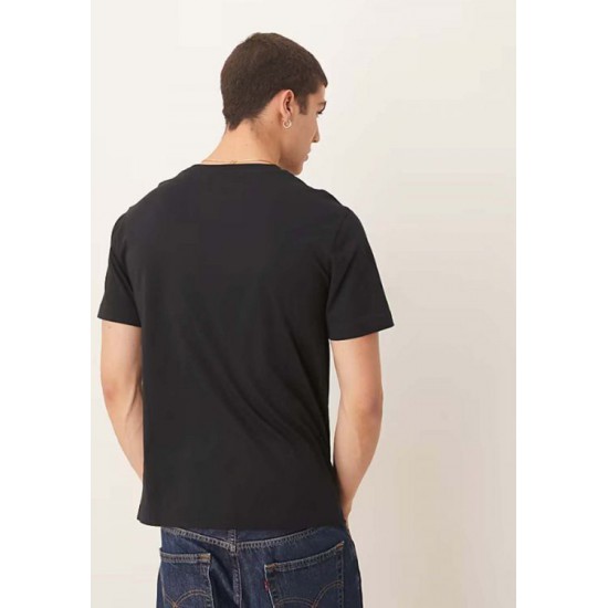 GANT Ανδρικό Βαμβακερό T-Shirt Small Graphic Κανονική Γραμμή 2003405 005 Μαύρο