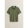 GANT Men's Cotton Regular Fit Shield Piqué Polo Shirt 2210 379 Dry Herb Green