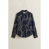 GANT Women's Cotton Voile Regular Fit Printed Shirt 4300625 433 Evening Blue