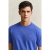 GANT Ανδρικό βαμβακερό Shield T-Shirt Κανονική Γραμμή 2003184 417 Ανοιχτό Μπλε