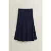 GANT Women's Relaxed Fit Flared Linen Blend Skirt 4400231 433 Evening Blue