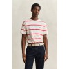 GANT Ανδρικό Βαμβακερό Ριγέ T-Shirt Κανονική Γραμμή 2003398 119 Κρεμ