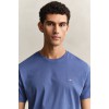 GANT Ανδρικό βαμβακερό Shield T-Shirt Κανονική Γραμμή 2003184 442 Μπλε