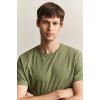 GANT Ανδρικό βαμβακερό Shield T-Shirt Κανονική Γραμμή 2003184 379 Πράσινο Χακί
