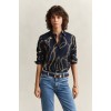 GANT Women's Cotton Voile Regular Fit Printed Shirt 4300625 433 Evening Blue