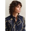 GANT Women's Cotton Voile Regular Fit Printed Shirt 4300625 433 Evening Blue