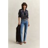 GANT Women's Cotton Voile Regular Fit Printed Shirt 4300625 433 Evening Blue