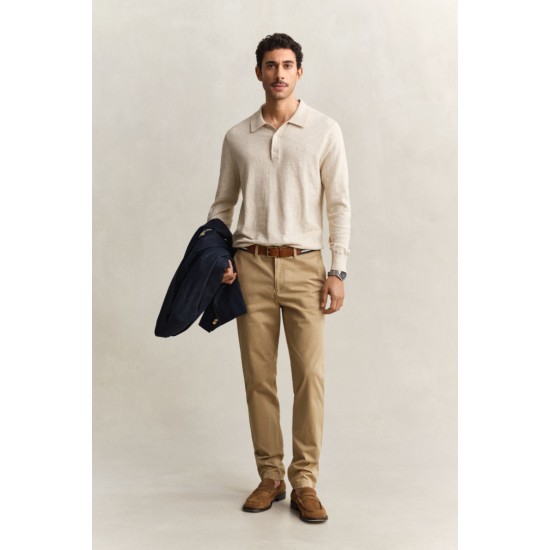 GANT Men's Cotton Slim Fit Classic Chinos 1501000 248 Dark Khaki