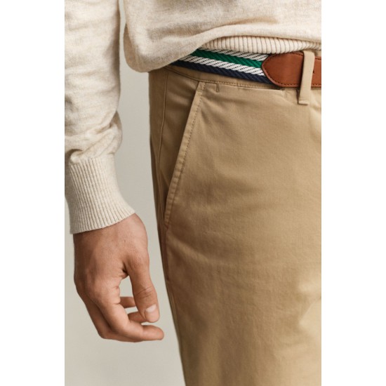 GANT Men's Cotton Slim Fit Classic Chinos 1501000 248 Dark Khaki