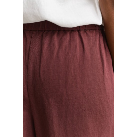 GANT Γυναικείο Παντελόνι Υφή Λινού Pull On Άνετη Γραμμή 4150381 226 Καφέ