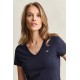 GANT Women's Cotton Regular Fit Shield V-Neck T-Shirt 4200750 433 Evening Blue