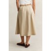 GANT Women's Lightweight Cotton Pleated Chino Skirt 4400224 200 Oat Beige