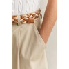 GANT Women's Lightweight Cotton Pleated Chino Skirt 4400224 200 Oat Beige