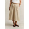 GANT Women's Lightweight Cotton Pleated Chino Skirt 4400224 200 Oat Beige
